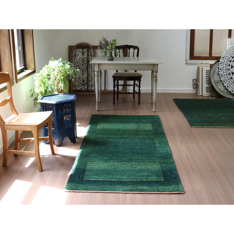 ギャベ　Gabbeh Lori Atash ロリアタシュ 213x91cm グリーンのグラデーション | ブランド登録なし | 09