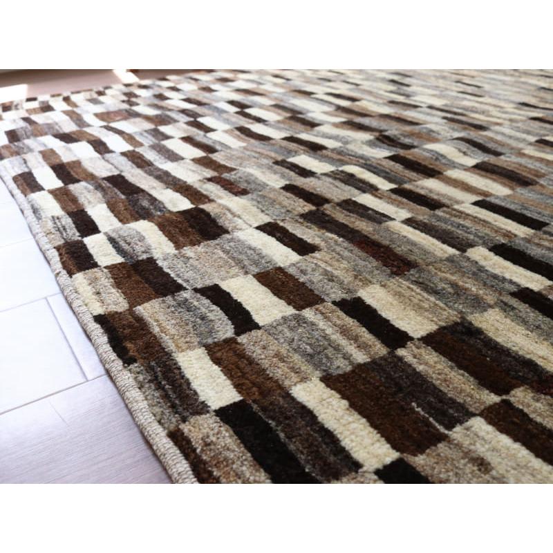 ギャッベ シューウリ　 193x152cm モノトーン　モダンなタイルデザイン | ブランド登録なし | 12