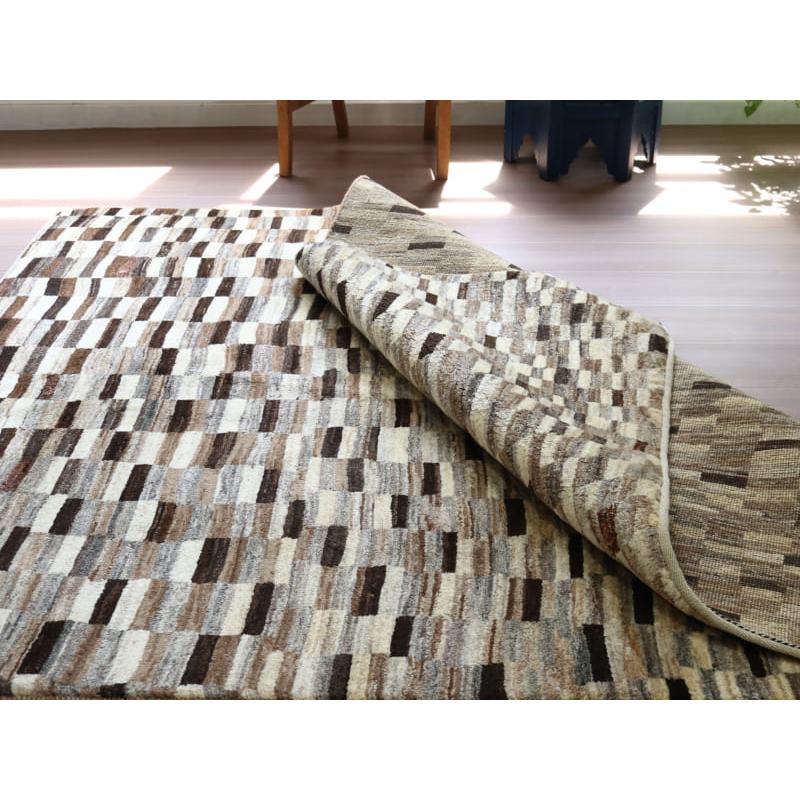 ギャッベ シューウリ　 193x152cm モノトーン　モダンなタイルデザイン | ブランド登録なし | 13