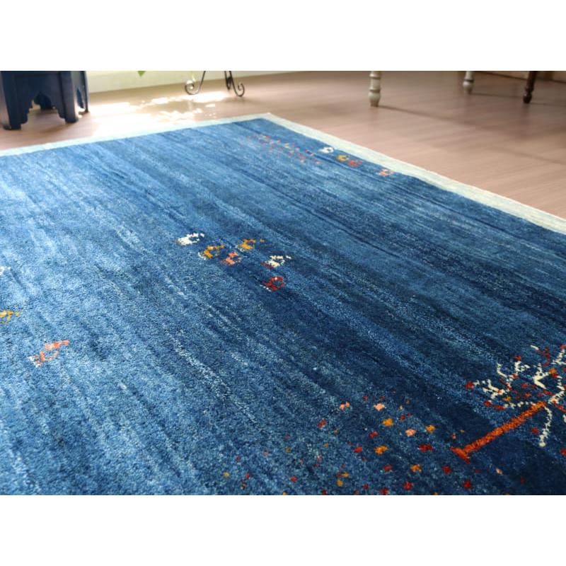 ギャッベ　ノマド リビングサイズ 197x156cm 素朴な手織りラグ　ブルー | ブランド登録なし | 10