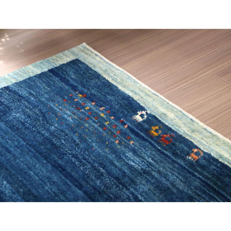 ギャッベ　ノマド リビングサイズ 197x156cm 素朴な手織りラグ　ブルー | ブランド登録なし | 13