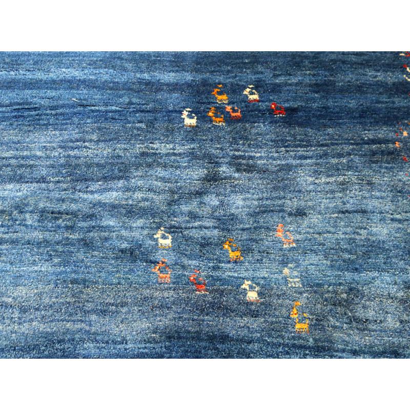 ギャッベ　ノマド リビングサイズ 197x156cm 素朴な手織りラグ　ブルー | ブランド登録なし | 14