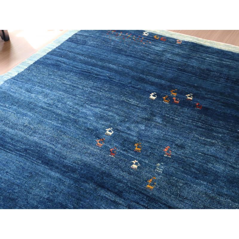 ギャッベ　ノマド リビングサイズ 197x156cm 素朴な手織りラグ　ブルー | ブランド登録なし | 07