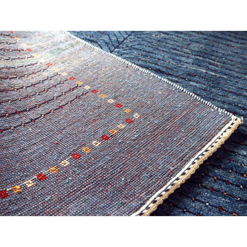 ギャッベ　バナフシェ　【訳あり】イラン産手織りラグ 177x123cm 明るいブルー　生命の木　OUTLET | ブランド登録なし | 12