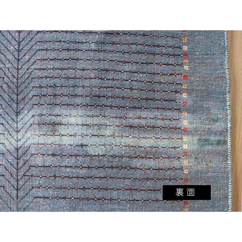 ギャッベ　バナフシェ　【訳あり】イラン産手織りラグ 177x123cm 明るいブルー　生命の木　OUTLET | ブランド登録なし | 14