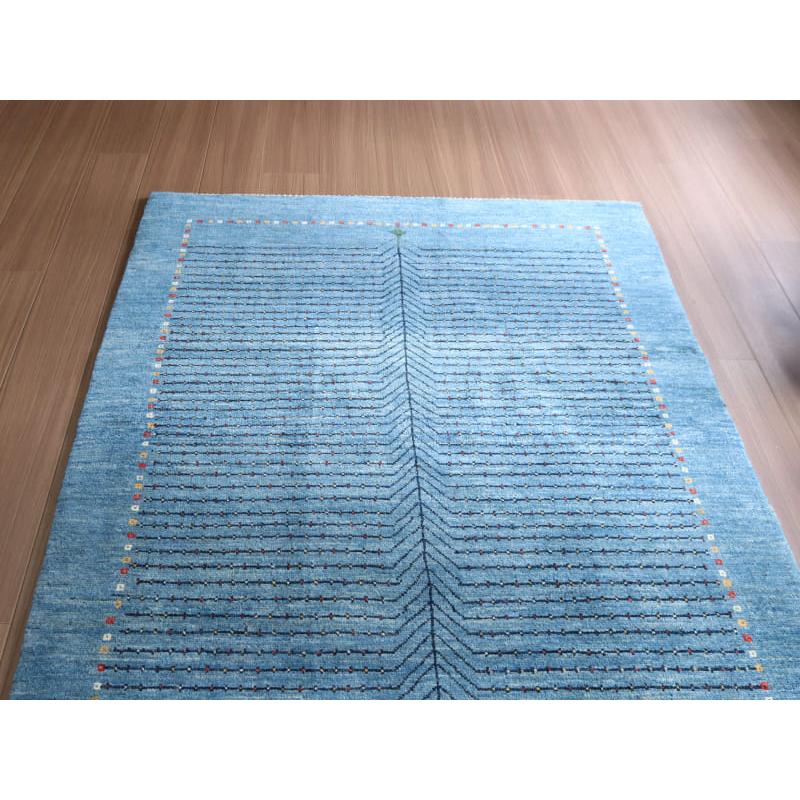 ギャッベ　バナフシェ　【訳あり】イラン産手織りラグ 177x123cm 明るいブルー　生命の木　OUTLET | ブランド登録なし | 09