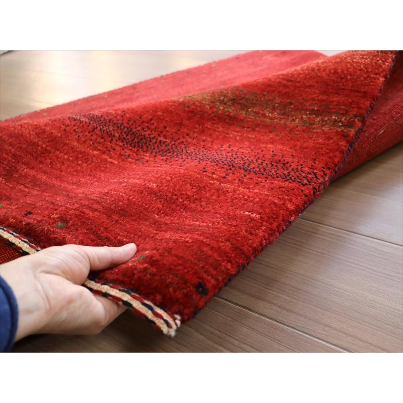 ギャッベ　ロリアタシュ　最高級の細かな織り 123x83cm レッド　シンプル　無地 | ブランド登録なし | 10