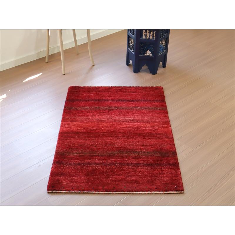 ギャッベ　ロリアタシュ　最高級の細かな織り 123x83cm レッド　シンプル　無地 | ブランド登録なし | 11