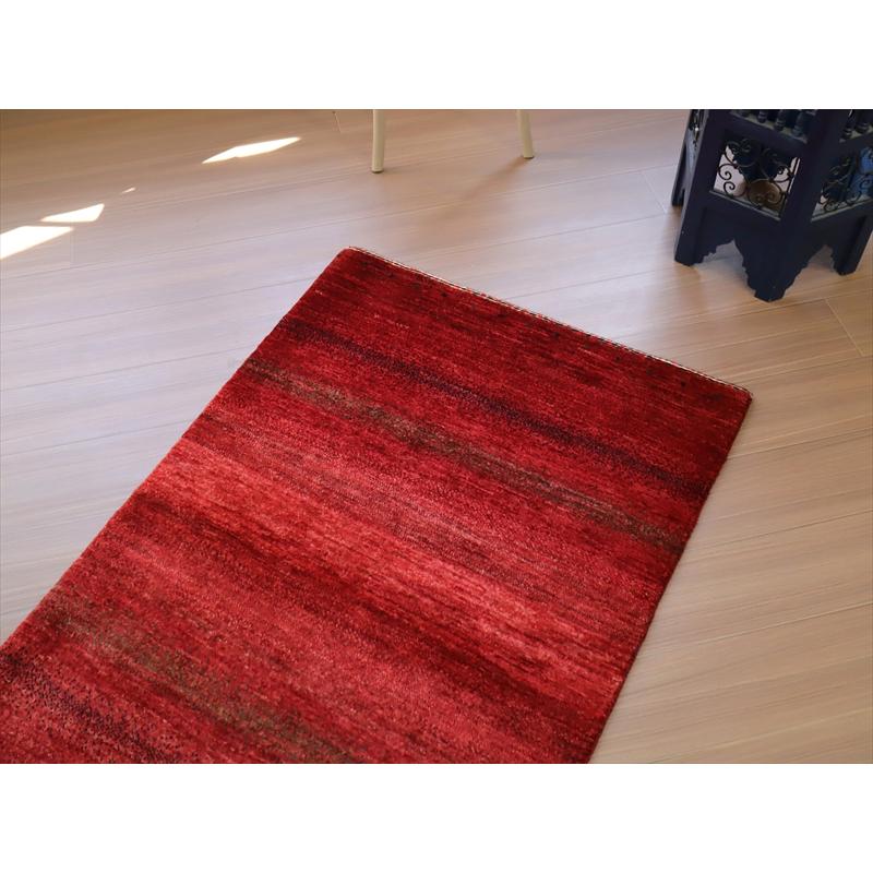 ギャッベ　ロリアタシュ　最高級の細かな織り 123x83cm レッド　シンプル　無地 | ブランド登録なし | 02