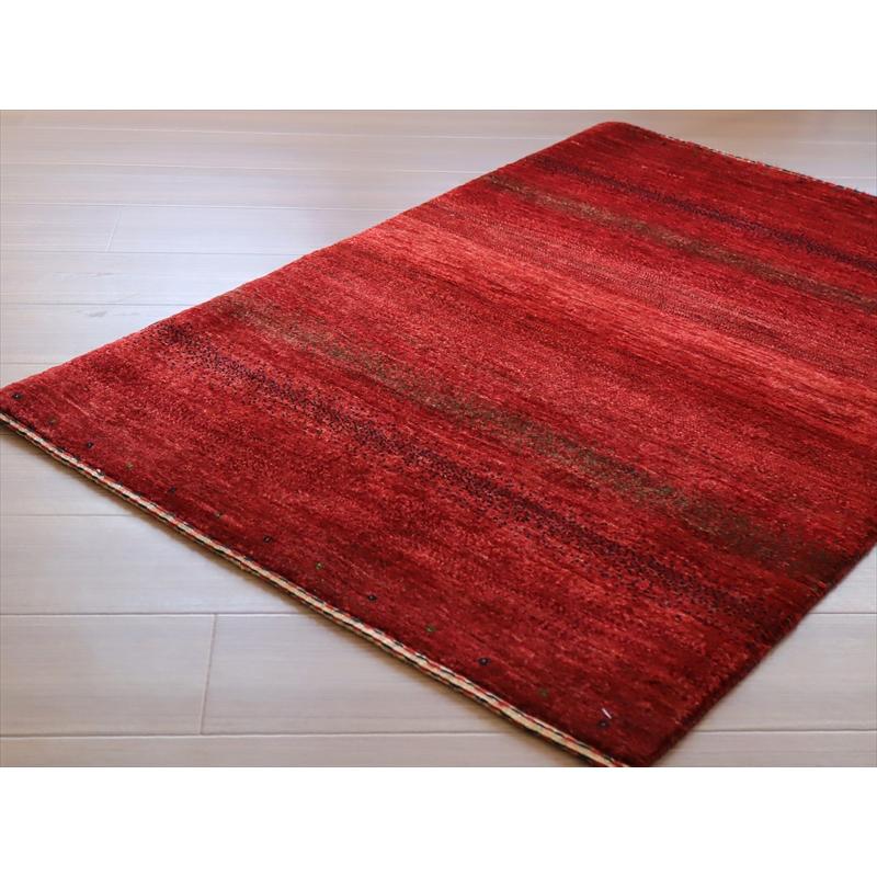 ギャッベ　ロリアタシュ　最高級の細かな織り 123x83cm レッド　シンプル　無地 | ブランド登録なし | 03