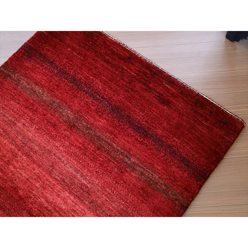 ギャッベ　ロリアタシュ　最高級の細かな織り 123x83cm レッド　シンプル　無地 | ブランド登録なし | 04