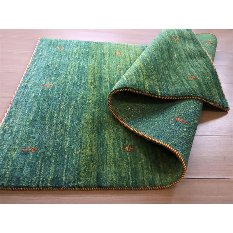 ギャッベ　バナフシェ　イラン産手織りラグ 126x77cm グリーングラデーション | ブランド登録なし | 11