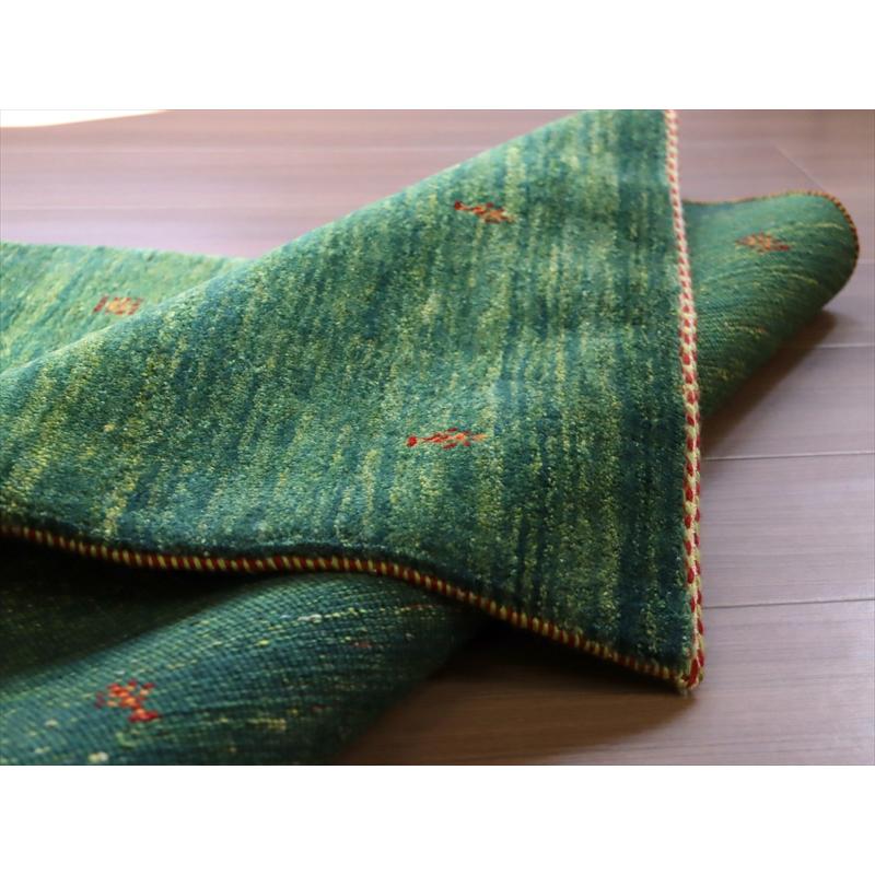 ギャッベ　バナフシェ　イラン産手織りラグ 126x77cm グリーングラデーション | ブランド登録なし | 12
