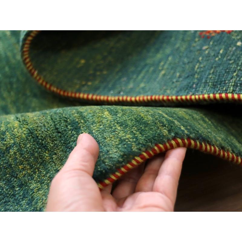 ギャッベ　バナフシェ　イラン産手織りラグ 126x77cm グリーングラデーション | ブランド登録なし | 13