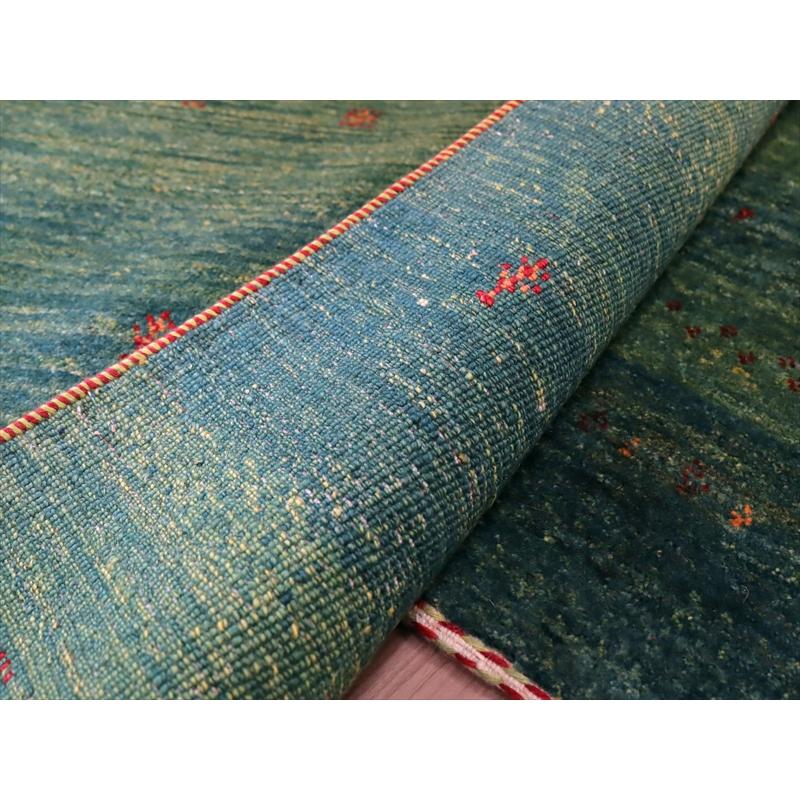 ギャッベ　バナフシェ　イラン産手織りラグ 126x77cm グリーングラデーション | ブランド登録なし | 05