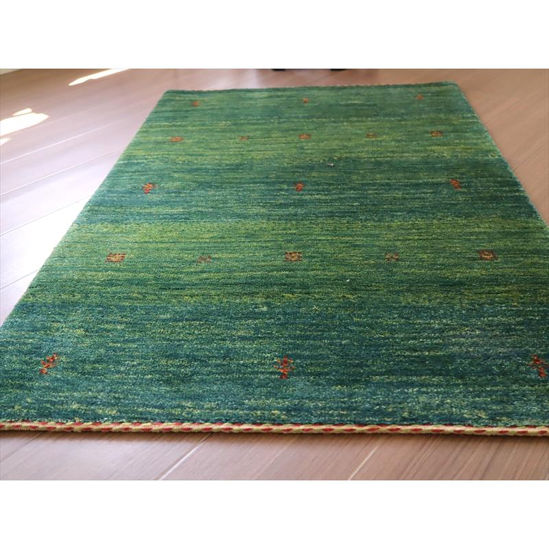 ギャッベ　バナフシェ　イラン産手織りラグ 126x77cm グリーングラデーション | ブランド登録なし | 06