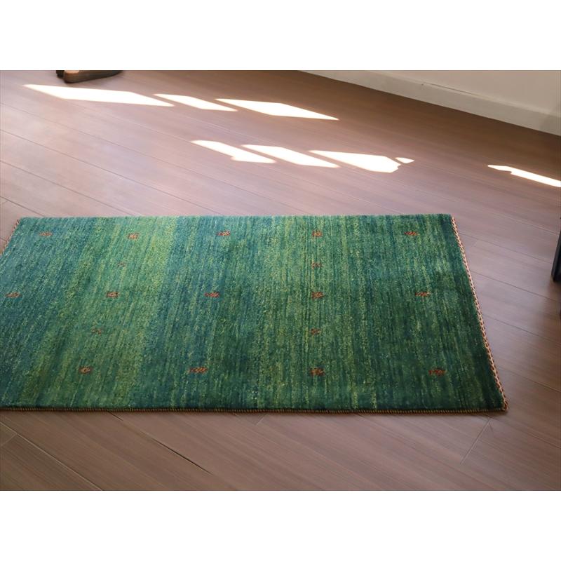 ギャッベ　バナフシェ　イラン産手織りラグ 126x77cm グリーングラデーション | ブランド登録なし | 07