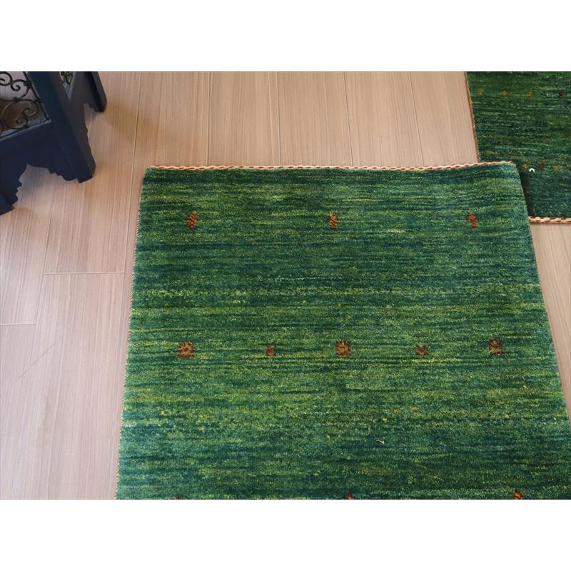 ギャッベ　バナフシェ　イラン産手織りラグ 126x77cm グリーングラデーション | ブランド登録なし | 09