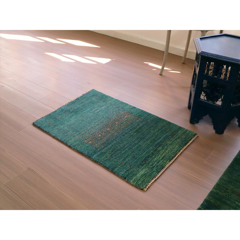 ギャッベ　ロリアタシュ　最高級の細かな織り 85x56cm グリーングラデーション | ブランド登録なし | 05