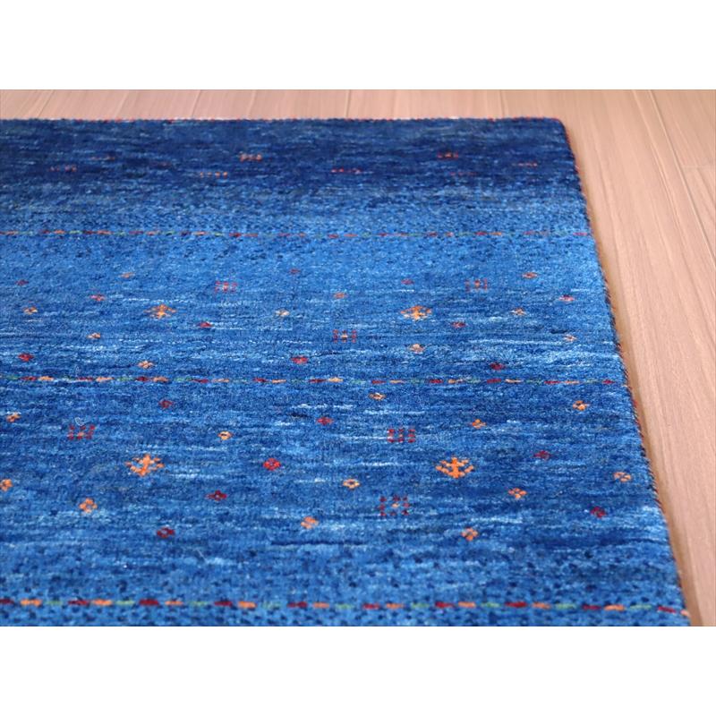 ギャッベ　ロリアタシュ　最高級の細かな織り 87x61cm ブルー　ネイビー　グラデーション　無地　シンプル | ブランド登録なし | 06