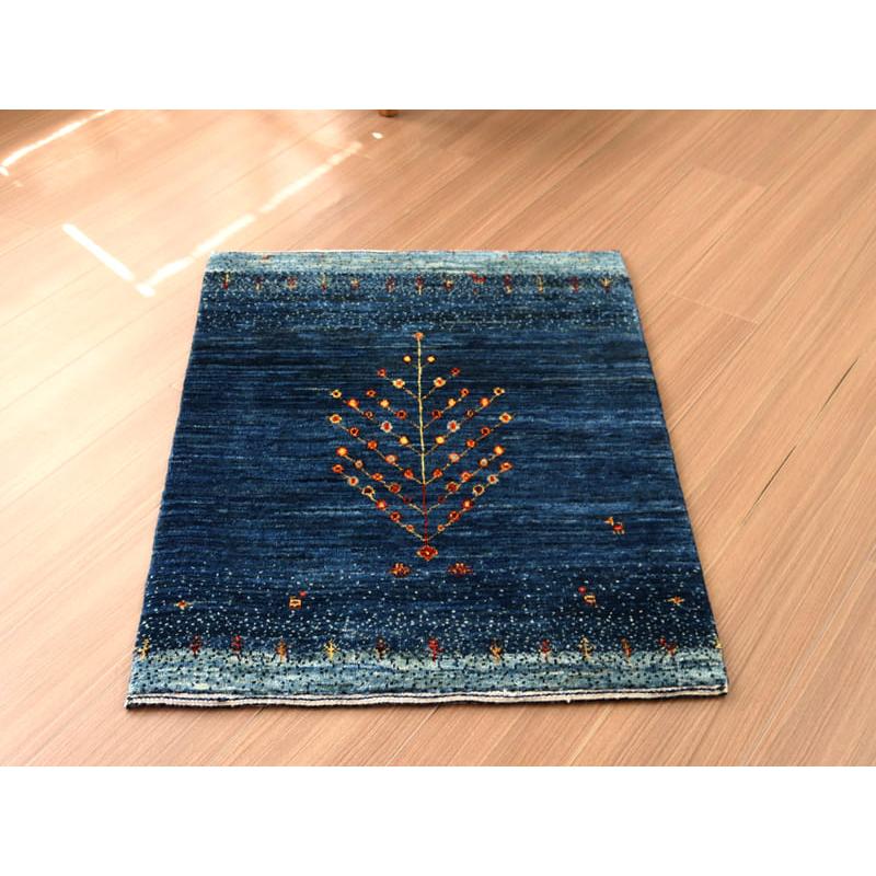 ギャッベ ノウバフト　手織りラグ Nowbaft  90x65cm 玄関マットサイズ ブルー　生命の樹 | ブランド登録なし | 10