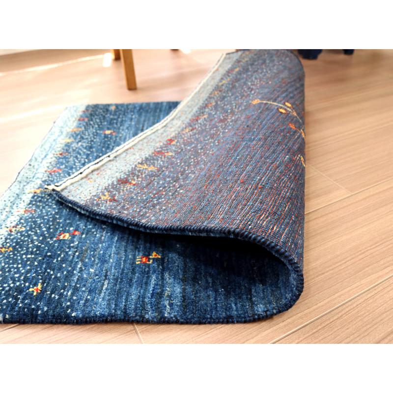 ギャッベ ノウバフト　手織りラグ Nowbaft  90x65cm 玄関マットサイズ ブルー　生命の樹 | ブランド登録なし | 09