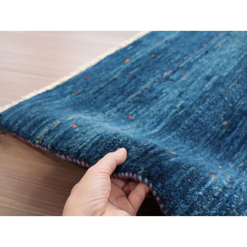 ロリアタシュ LoriAtash　手織りギャッベ 52x81cm ブルーグラデーション　最上級の細かな織り | ブランド登録なし | 04