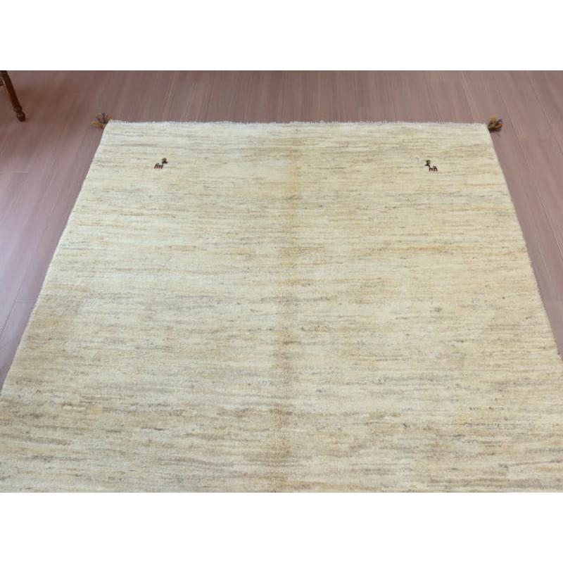 ギャッベ Gabbeh イラン産 手織りラグ 200x150cm ナチュラルアイボリー 毛足の長いふかふかな織り | ブランド登録なし | 03