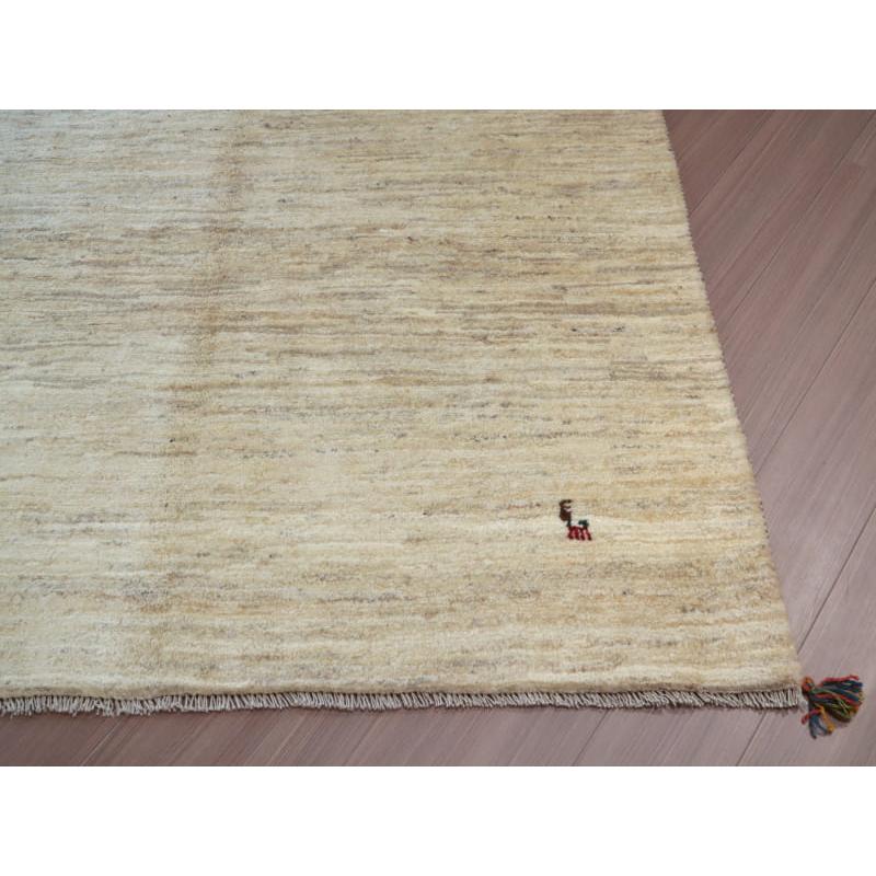ギャッベ Gabbeh イラン産 手織りラグ 200x150cm ナチュラルアイボリー 毛足の長いふかふかな織り | ブランド登録なし | 04