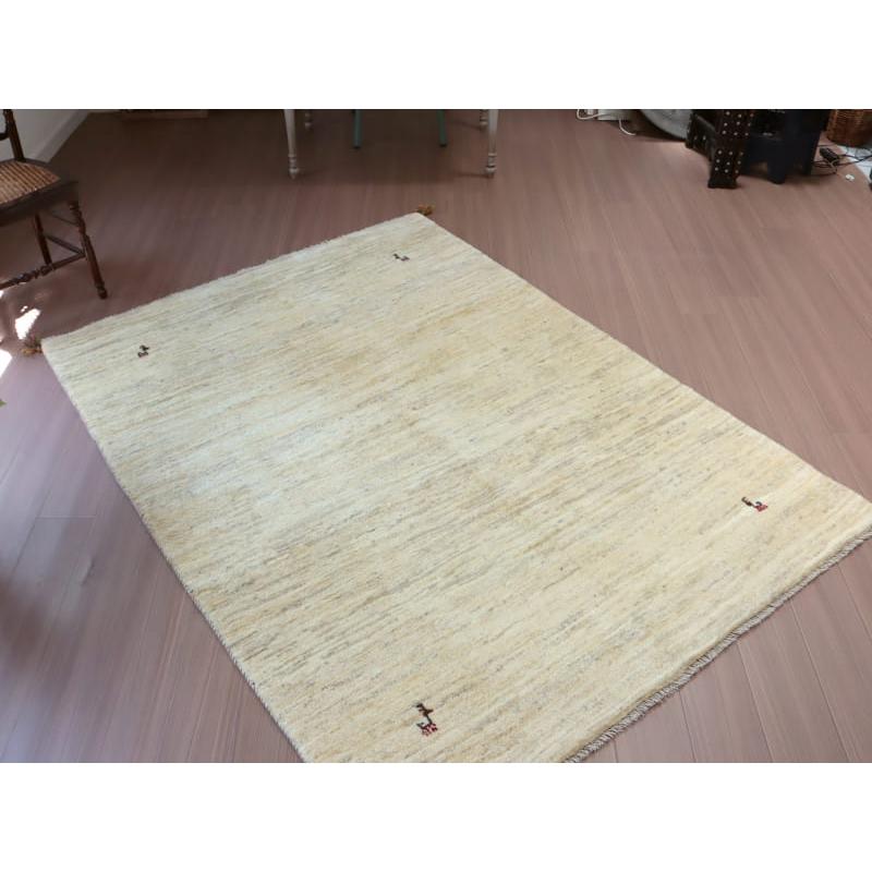 ギャッベ Gabbeh イラン産 手織りラグ 200x150cm ナチュラルアイボリー 毛足の長いふかふかな織り | ブランド登録なし | 07
