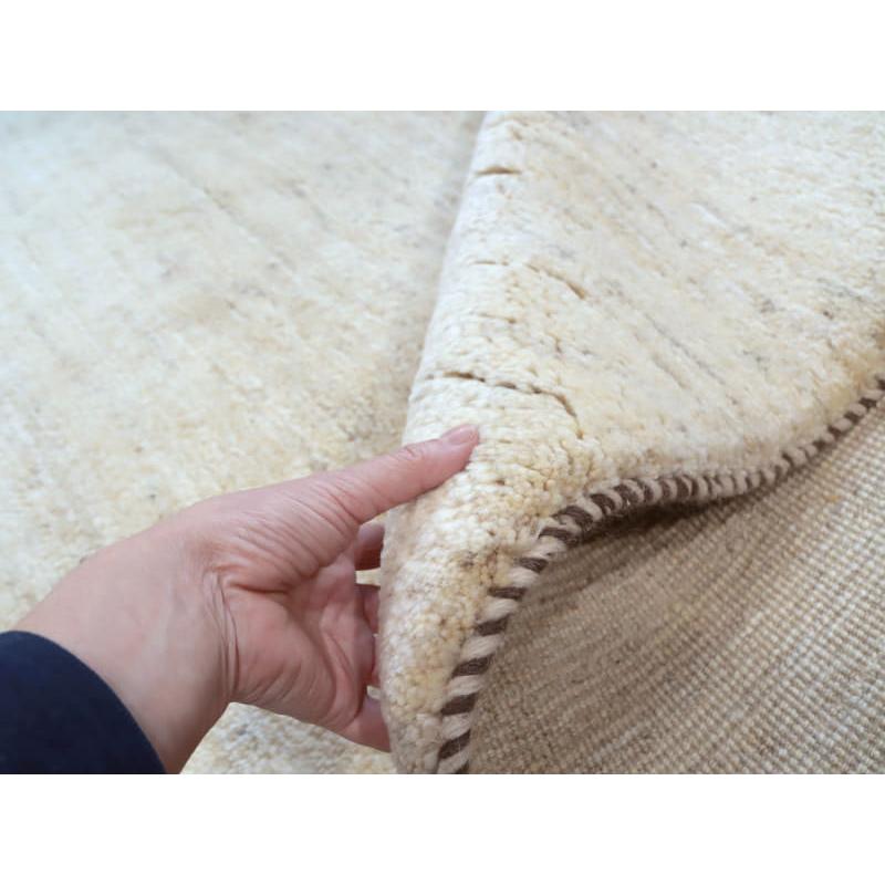 ギャッベ Gabbeh イラン産 手織りラグ 190x150cm ナチュラルアイボリー 毛足の長いふかふかな織り | ブランド登録なし | 11