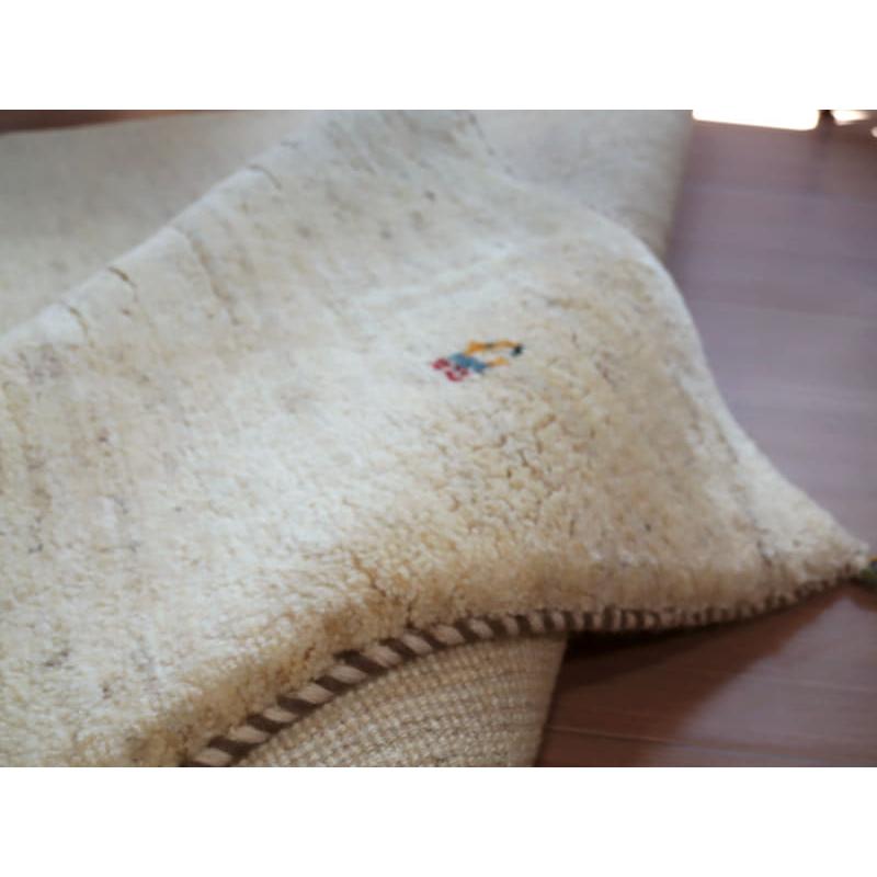 ギャッベ Gabbeh イラン産 手織りラグ 190x150cm ナチュラルアイボリー 毛足の長いふかふかな織り | ブランド登録なし | 12