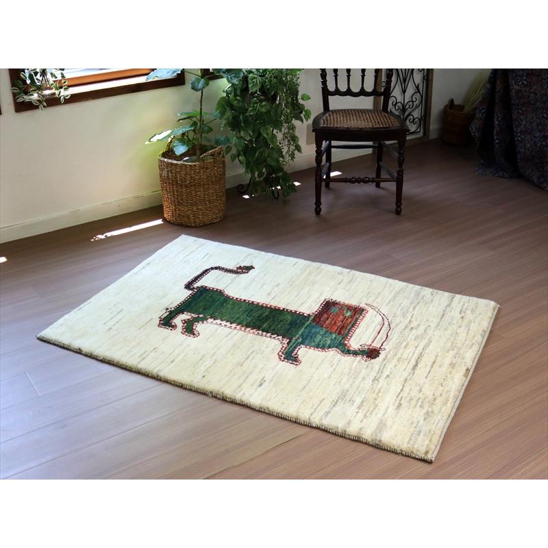 ライオンギャッベ 142x95cm グリーンライオンとサーベル | ブランド登録なし | 01