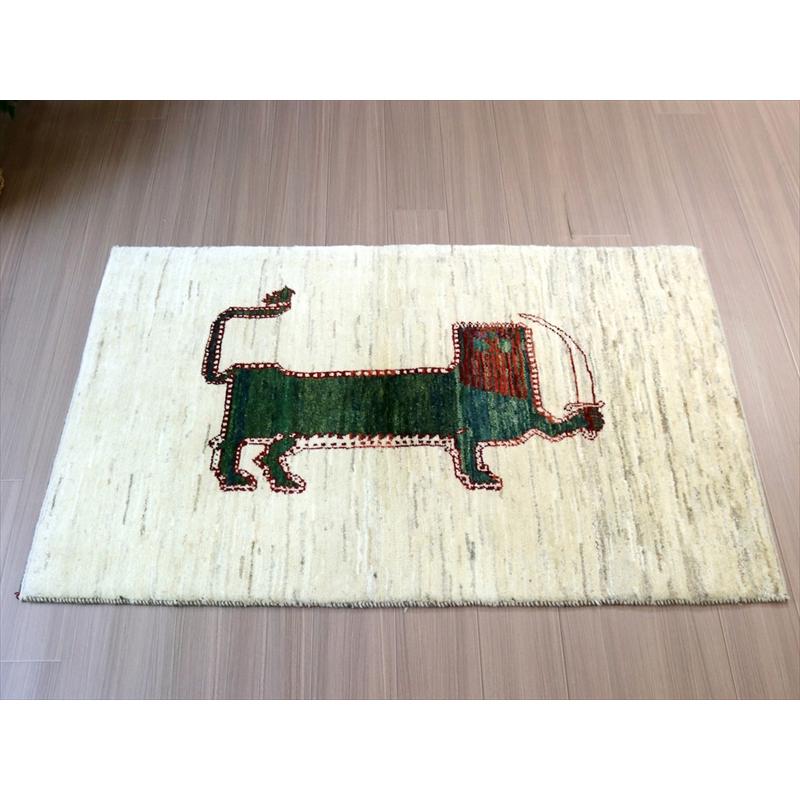 ライオンギャッベ 142x95cm グリーンライオンとサーベル | ブランド登録なし | 08