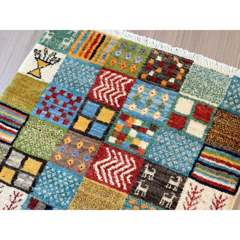 ギャッベ リズバフト 玄関マット  95x64cm カラフルタイル | ブランド登録なし | 02