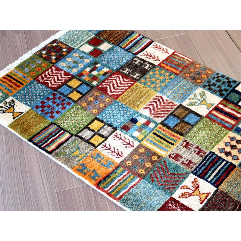ギャッベ リズバフト 玄関マット  95x64cm カラフルタイル | ブランド登録なし | 04