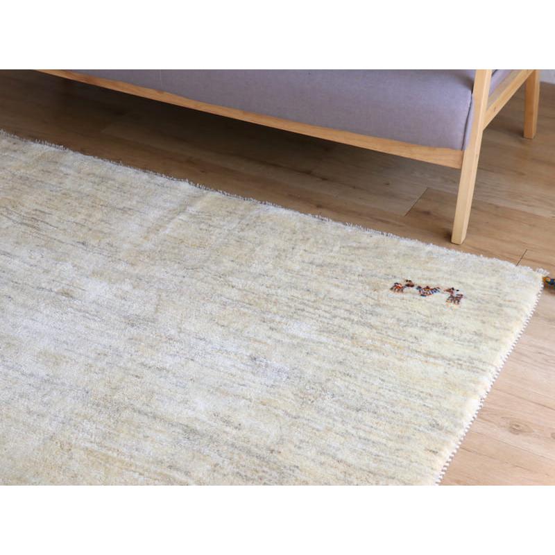 ギャッベ　イラン産手織りラグ　ふかふか 277x195cm ナチュラルアイボリー 大型ルームサイズ | ブランド登録なし | 04
