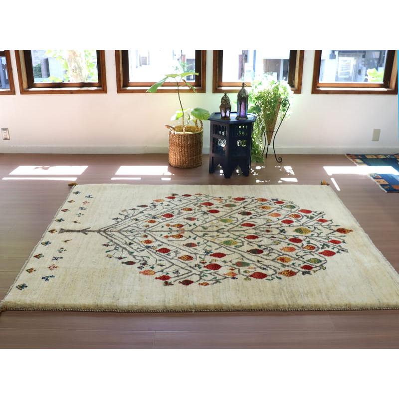 ギャッベ イラン製 カシュガイ族手織り 200x155cm ナチュラル ギャッベ イラン製 カシュガイ族手織り 200x155cm ナチュラル