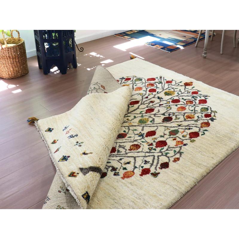 ギャッベ イラン製 カシュガイ族手織り 200x155cm ナチュラル ギャッベ イラン製 カシュガイ族手織り 200x155cm ナチュラル