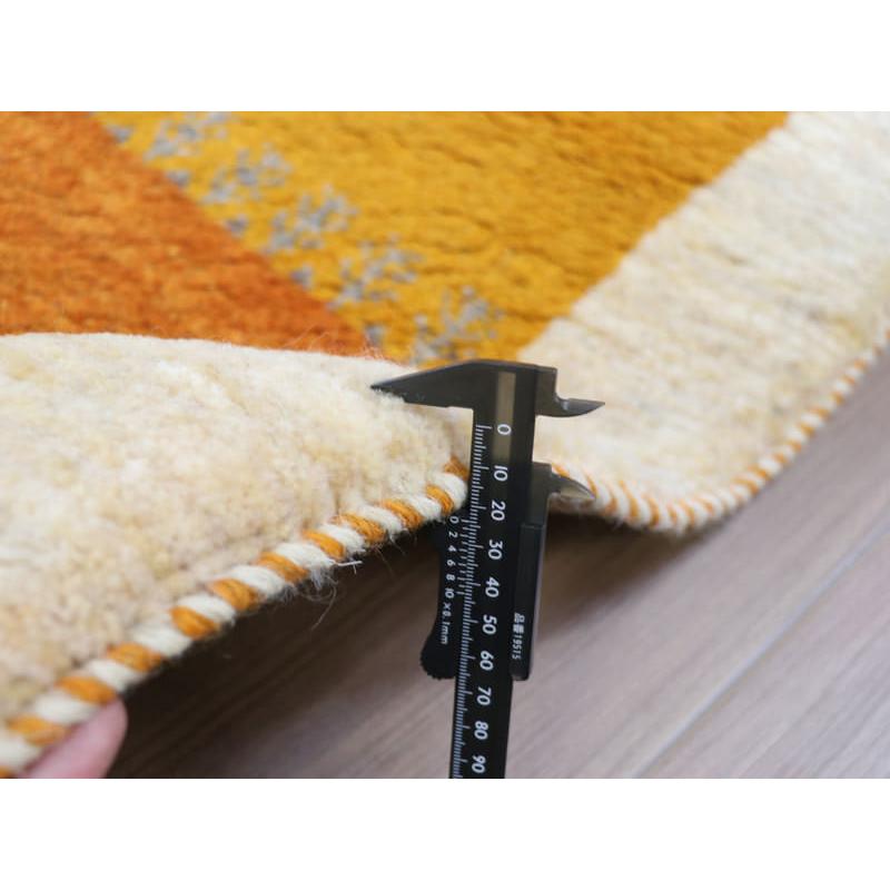ギャッベ　イラン産手織りラグ 150x108cm イエロー　オレンジ　グラデーション | ブランド登録なし | 07