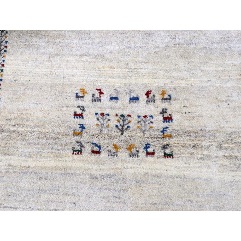ギャッベ　イラン産手織りラグ 145x107cm ナチュラルアイボリー　動物モチーフ | ブランド登録なし | 05