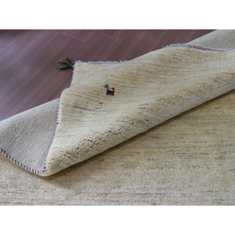 ギャッベ　イラン産手織りラグ 173x120cm アイボリー　無地　シンプル | ブランド登録なし | 08