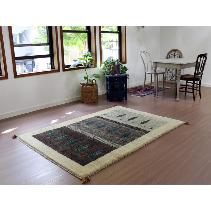 126×89cm　ギャッベ　ペルシャ絨毯　イラン　シーラズ産　手織り 楽天市場】ギャッベ 手織り ウール ギャッベの本場 イラン シラーズ産