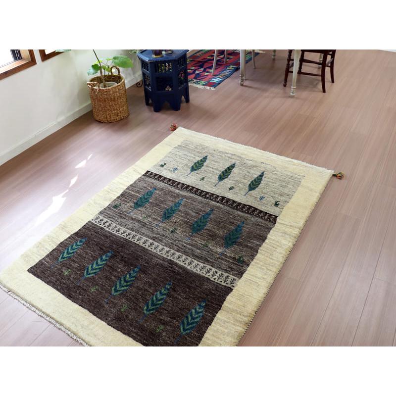 ギャッベ　イラン産手織りラグ 178x126cm グレーグラデーション　生命の木 | ブランド登録なし | 02