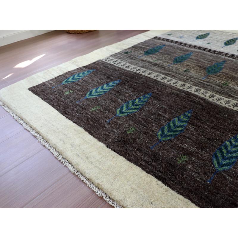 ギャッベ　イラン産手織りラグ 178x126cm グレーグラデーション　生命の木 | ブランド登録なし | 05