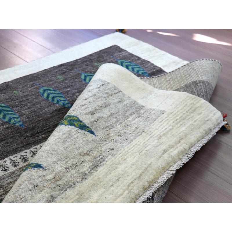 ギャッベ　イラン産手織りラグ 178x126cm グレーグラデーション　生命の木 | ブランド登録なし | 07