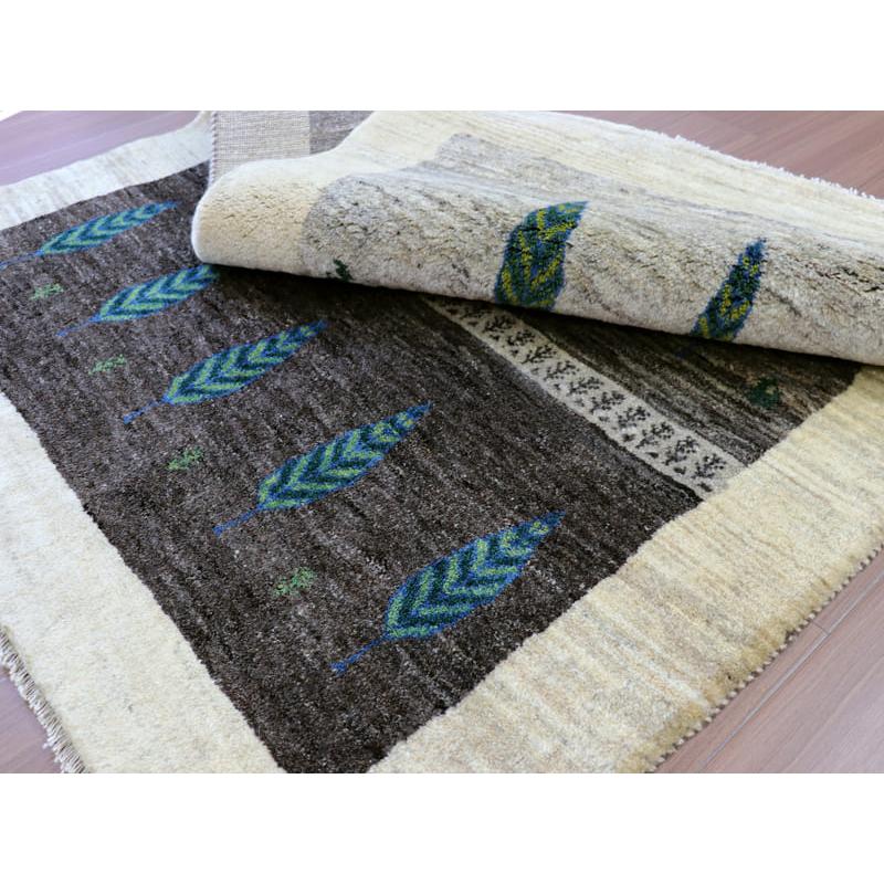 ギャッベ　イラン産手織りラグ 178x126cm グレーグラデーション　生命の木 | ブランド登録なし | 08