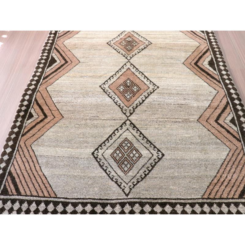 部族絨毯　トライバルラグ　カシュカイ族 170x105cm ナチュラルグレー　ジグザグ | ブランド登録なし | 04