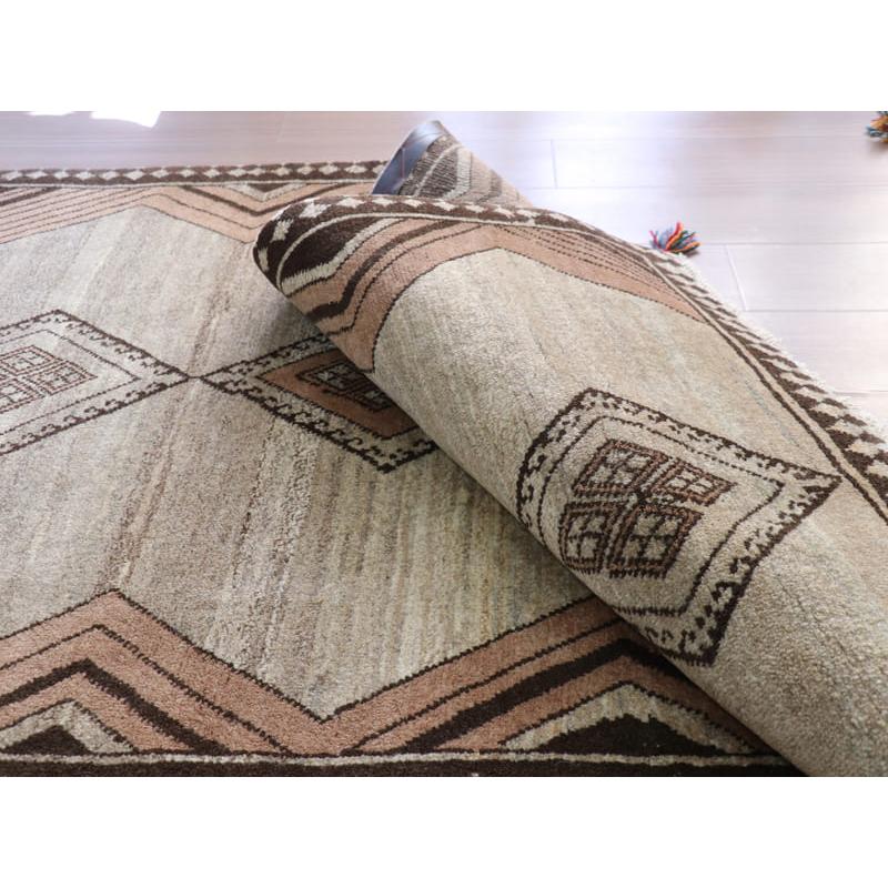 部族絨毯　トライバルラグ　カシュカイ族 170x105cm ナチュラルグレー　ジグザグ | ブランド登録なし | 07