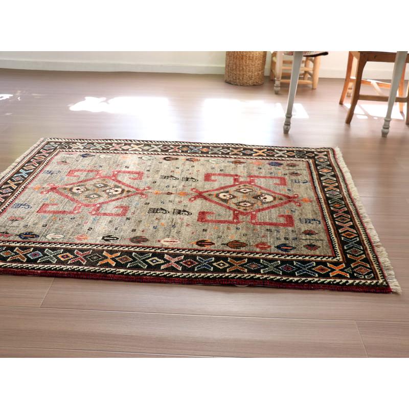オールドギャッベ　ヴィンテージラグ　カシュカイ族 152x115cm 赤いスカラベ | ブランド登録なし | 04
